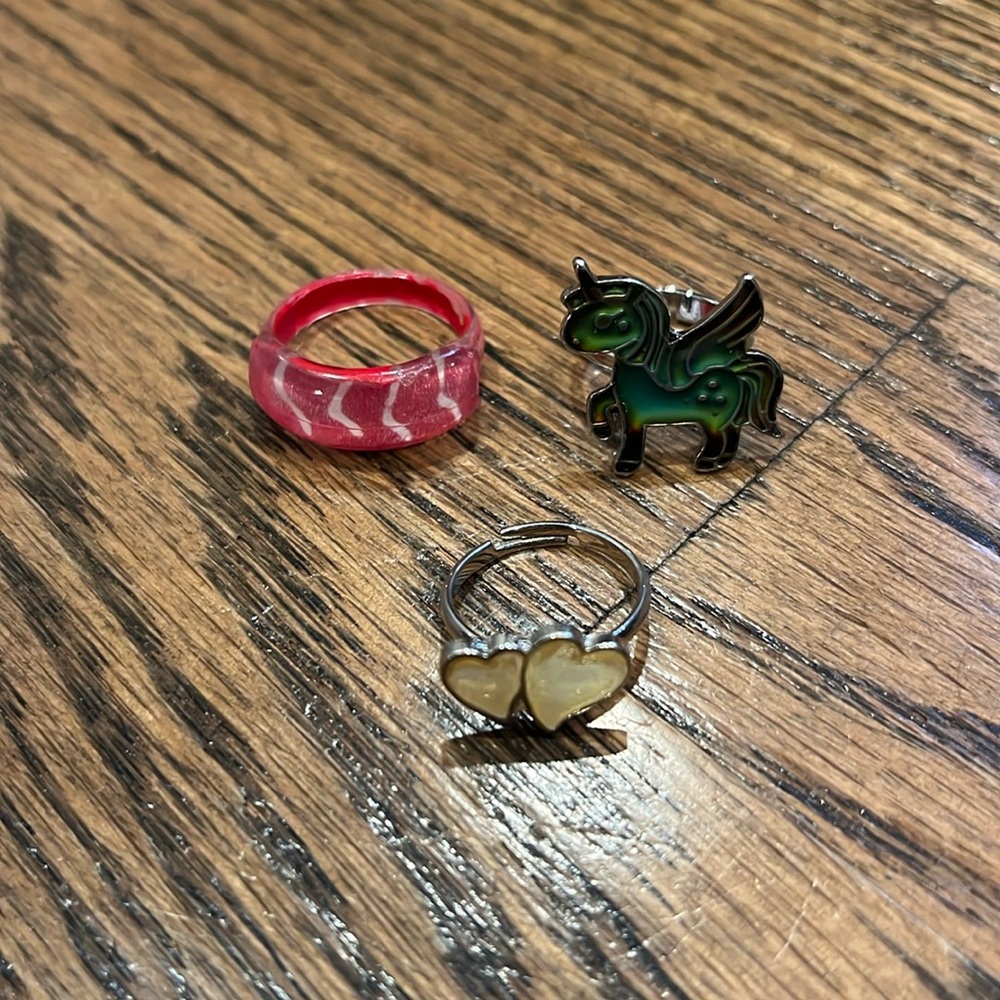 Little Girls Rings Bundle Of 3
